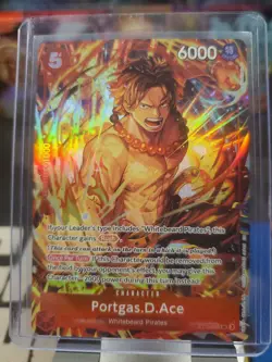 One Piece TCG Portgas D. Ace Illustration Box Promo Card Foil ST15-005 - Image 1