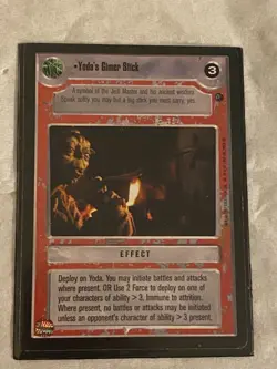 Decipher Star Wars CCG Dagobah BB YODA'S GIMER STICK Card NEVER PLAYED - Image 1