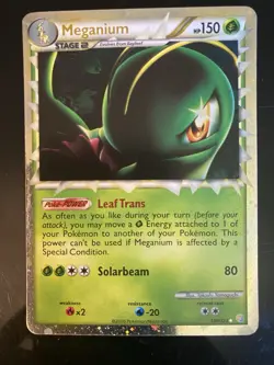 Meganium Prime 109/123 HGSS HeartGold SoulSilver Holo Pokemon Card - Image 1