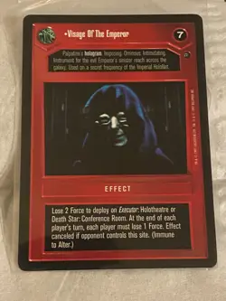 Decipher Star Wars CCG Dagobah VISAGE OF THE EMPEROR Card NM - Image 1
