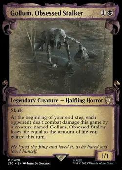 Gollum, Obsessed Stalker - Foil - Showcase Scrolls NM, English MTG The Lord Of T - Image 1