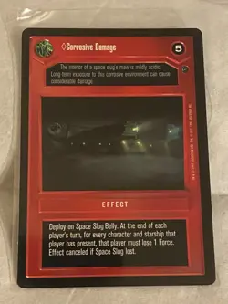 Decipher Star Wars CCG Dagobah CORROSIVE DAMAGE Card NM - Image 1