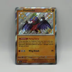 Hawlucha 2024 Pokemon TCG SV: Paldean Fates Shiny Rare Holo 175/091 EN 70HP - Image 1