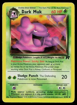 Pokemon Card Team Rocket Dark Muk 41/82 Uncommon - Image 1