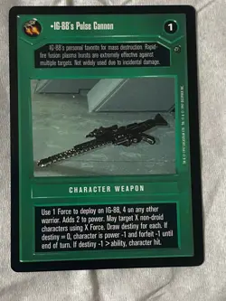 Decipher Star Wars CCG Dagobah IG-88's PULSE CANNON Card LP - Image 1