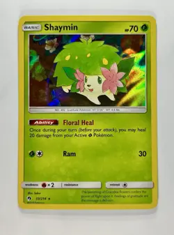 Shaymin 2018 Pokemon S&M Lost Thunder Holo Rare #33/214 * Near Mint - Image 1