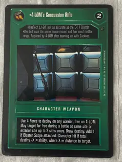 Decipher Star Wars CCG Dagobah 4-LOM'S CONCUSSION RIFLE Card NM - Image 1