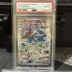 2024 Pokemon TCG Metagross 178/162 Temporal Forces Illustration Rare Holo PSA 10 - Image 1