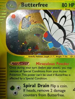 SWIRL Butterfree 5/165 Expedition E Series 2002 Pokemon Holo PSA 5 LP - Image 2