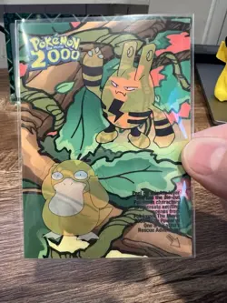Elekid Psyduck - 2000 Topps Pokemon Movie Sticker Card - 9/10 Nice Shape! - Image 2