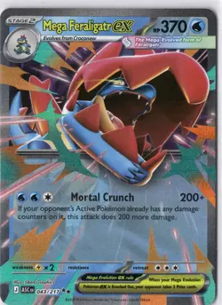 Pokemon ME: Ascended Heroes Mega Feraligatr ex - Double Rare NM - Image 1