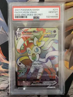 2021 Pokemon Evolving Skies 211 Sylveon VMAX PSA 10 132146499 Graded Pokemon Car - Image 1