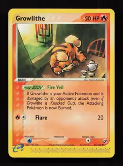 Growlithe 65/100 Common Sandstorm Pokemon Near Mint - Image 1