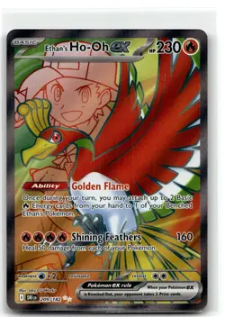 Ethan's Ho-Oh ex 209/182 Ultra Rare Destined Rivals Pokemon NM b5 - Image 1