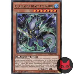Yugioh Gladiator Beast Vespasius CHIM-EN012 Rare 1st Edition NM - Image 1