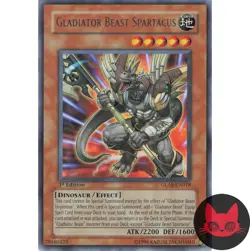 Yugioh Gladiator Beast Spartacus GLAS-EN018 Rare 1st Edition NM - Image 1