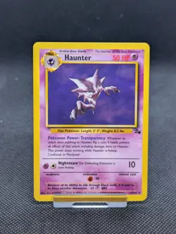 Pokemon Card Haunter 21/62 Fossil Set Non Holo Rare WOTC LP EXCELLENT - Image 1