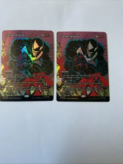 MTG Marvel Universe Savage Beating Borderless Foil #31 - Image 1