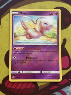 Pokemon Mew 76/214 - Reverse Holo - SM Unbroken Bonds - Light Play - Image 1