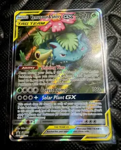 Venusaur & Snivy GX SM229 Tag Team SM Promos (SMP) MP - Pokemon Card Holo Rare - Image 1