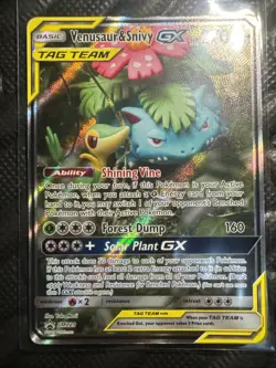 Venusaur & Snivy GX SM229 Tag Team SM Promos (SMP) MP - Pokemon Card Holo Rare - Image 2