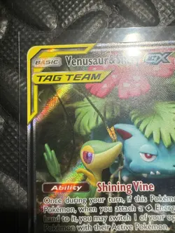 Venusaur & Snivy GX SM229 Tag Team SM Promos (SMP) MP - Pokemon Card Holo Rare - Image 3