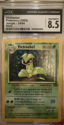 1999 Pokemon Jungle Victreebel Holo 14/64 CGC 8.5 NM/MINT+ Vintage WOTC - Image 1