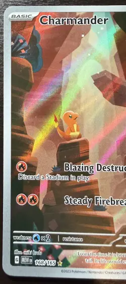 Charmander 168/165 Sv: Scarlet & Violet Pokemon 151 (IR) Illustration Rare - Image 2