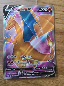 Charizard v SWSH050 Champion's Path ETB Black Star Promo Pokemon Card - Image 1