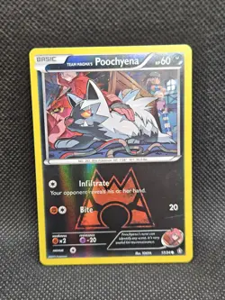 Pokemon TCG Team Magma's Poochyena 17/34 Double Crisis Reverse Holo Common - Image 1