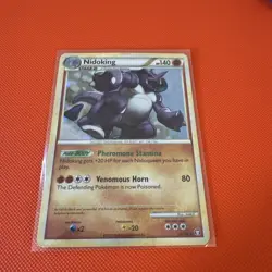 Nidoking 6/102 HGSS Triumphant Holo Rare Pokemon Card HP - Image 1