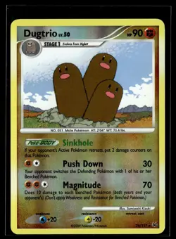 Dugtrio 24/127 Platinum Reverse Holo Rare Pokemon - Image 1