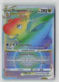 Dragonite VSTAR 081/078 Rainbow Rare Pokemon GO Pokemon NM - Image 1