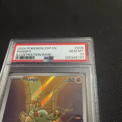 Pokemon PSA 10 Phanpy 205/191 Illustration Rare - Surging Sparks - Image 2