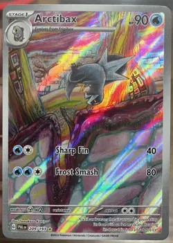 Pokemon Arctibax 209/193 Paldea Evolved Illustration Rare Holo 90 HP 40/80 - Image 1