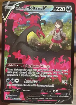 Pokemon Galarian Moltres V TG20/TG30 Ultra Rare Holo 220 HP 190 Attack - Image 1