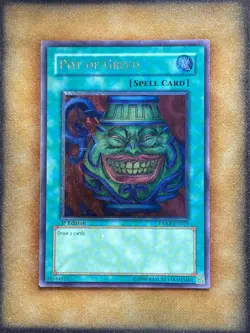 Yugioh Pot of Greed DPKB-EN029 Ultimate Rare 1st Ed LP - Image 1