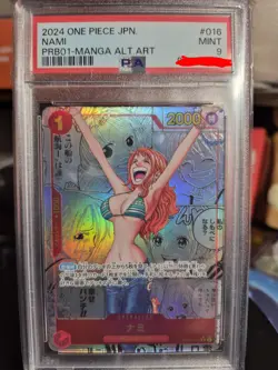 One Piece CCG Nami Manga Alternate Art OP01-016 PSA 9 - Image 1