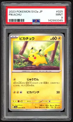 Pokemon Cards - PSA 9 Pikachu 025/165 - JPN SV2a 151 - MINT - PSA9 - Image 1