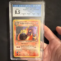 CGC 8.5 Dark Charizard Rocket Gang Holo Rare Pokemon Card Japanese 1997 006 - Image 1