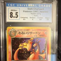 CGC 8.5 Dark Charizard Rocket Gang Holo Rare Pokemon Card Japanese 1997 006 - Image 3