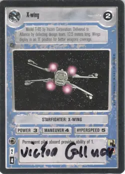 Star Wars CCG - Victor Gallucci † (X-wing Pilot) - signed card - autograph - Image 1
