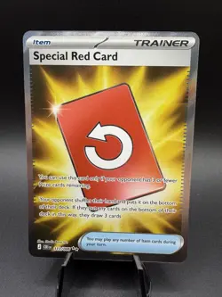 Special Red Card 113/086 Chaos Rising Trainer Full Art Holo Rare Pokemon Card NM - Image 1