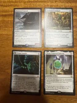 Magic The Gathering MTG Colorless Artifact Rares Lot 4 Shadowed Caravel Amalgam - Image 1