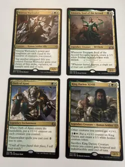 Magic The Gathering MTG Green White Rare Lot 4 Veteran Emmara Oath King Darien - Image 1