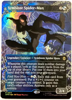 MTG Symbiote Spider-Man (Borderless Foil) Marvel's Spider-Man 217 NM - Image 1