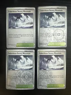 Pokemon TCG 4x Playset Reverse Holo Calamitous Snowy Mountain 174/193 PAL EN - Image 1