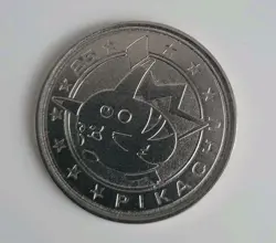 Fresh Pokemon Pikachu Metal Coin No 25 Nintendo Wizards 2000 - Image 1