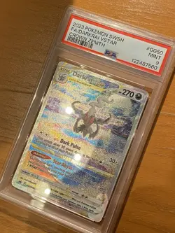 2023 POKEMON SWORD & SHIELD CROWN ZENITH #GG50 FULL ART/DARKRAI VSTAR PSA 9 - Image 3