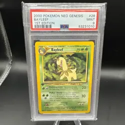 2000 Pokemon Neo Genesis 1st Edition Bayleef 28/111 PSA 9 Mint - Image 1